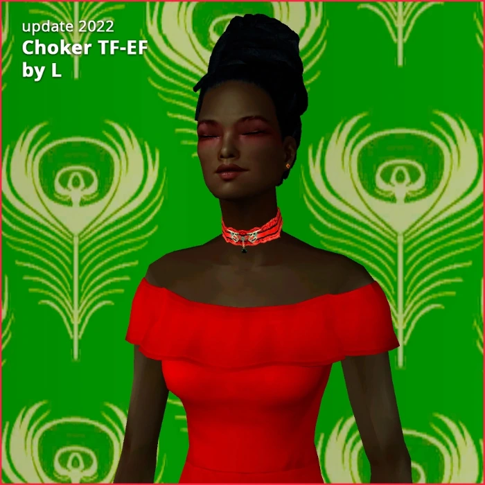 Choker 03 accessory tf-ef choker 03 in red by lidiqnata for sims 2