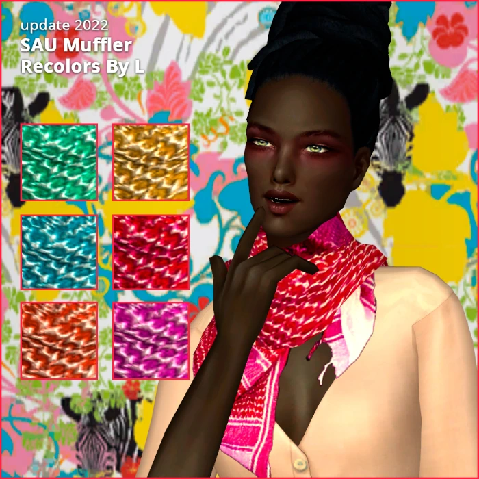 SAU Muffler set 2 SAU scarf set 2 by lidiqnata sims 2