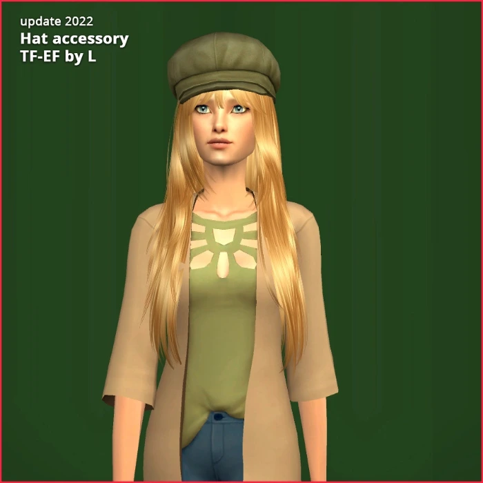 Hat accessory tf-ef teen age hat accessory by lidiqnata for sims 2 teen age