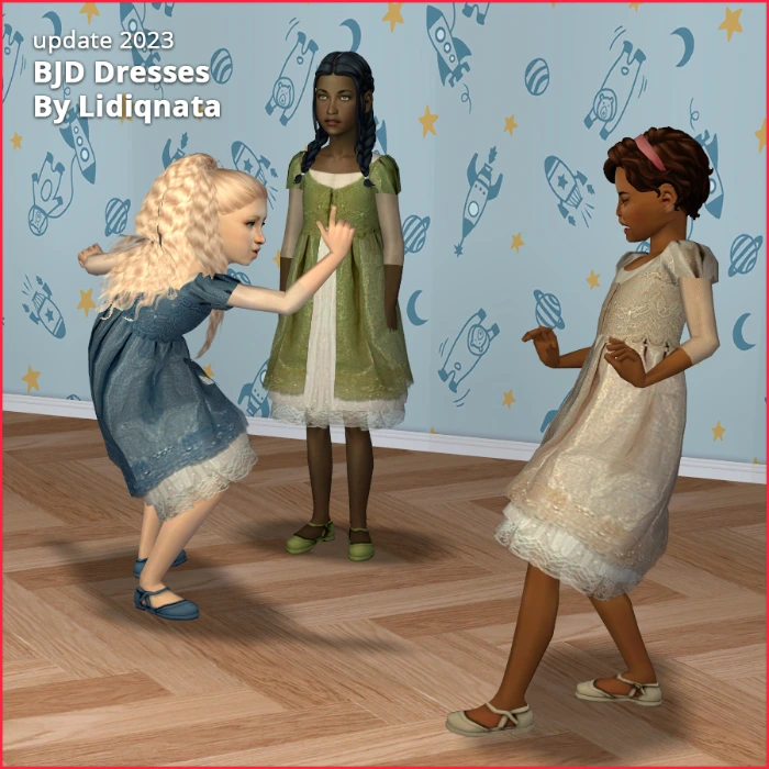 cf dresses with custom mesh by lidiqnata for sims 2