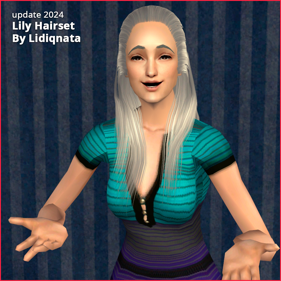 lily hairset by lidiqnata for sims 2