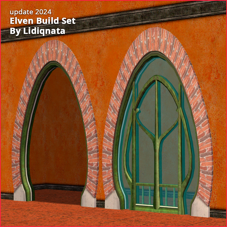 elven build set 2 by lidiqnata for sims 2