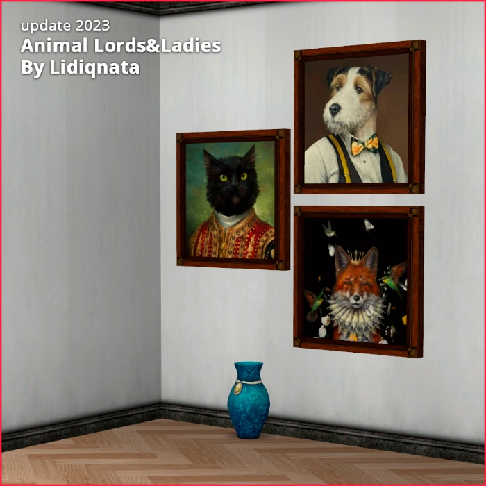 animal paintings by Lidiqnata for the sims 2
