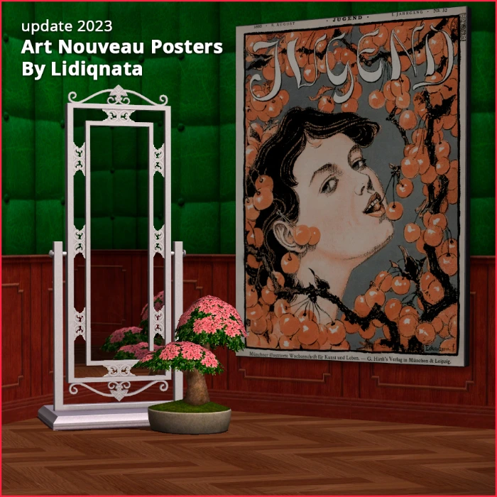 art nouveau poster 4 y Lidiqnata for the sims 2