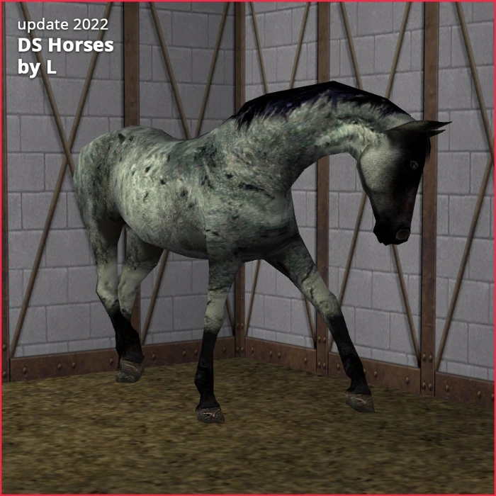 blue roan horse recolor by lidiqnata for sims 2