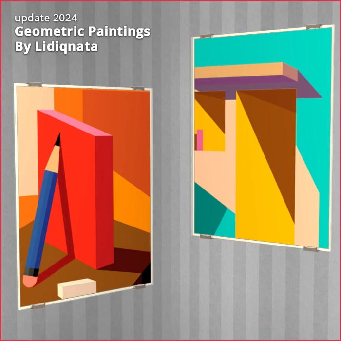 geometric paintings by Lidiqnata for the sims 2
