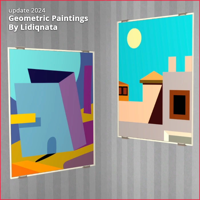 geometric paintings by Lidiqnata for the sims 2