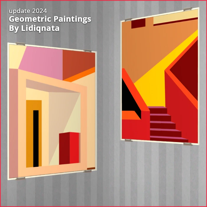 geometric paintings by Lidiqnata for the sims 2