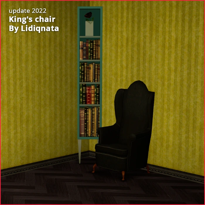 king's chair object black y Lidiqnata for the sims 2
