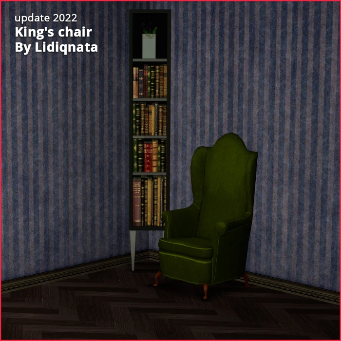 king's chair object green y Lidiqnata for the sims 2
