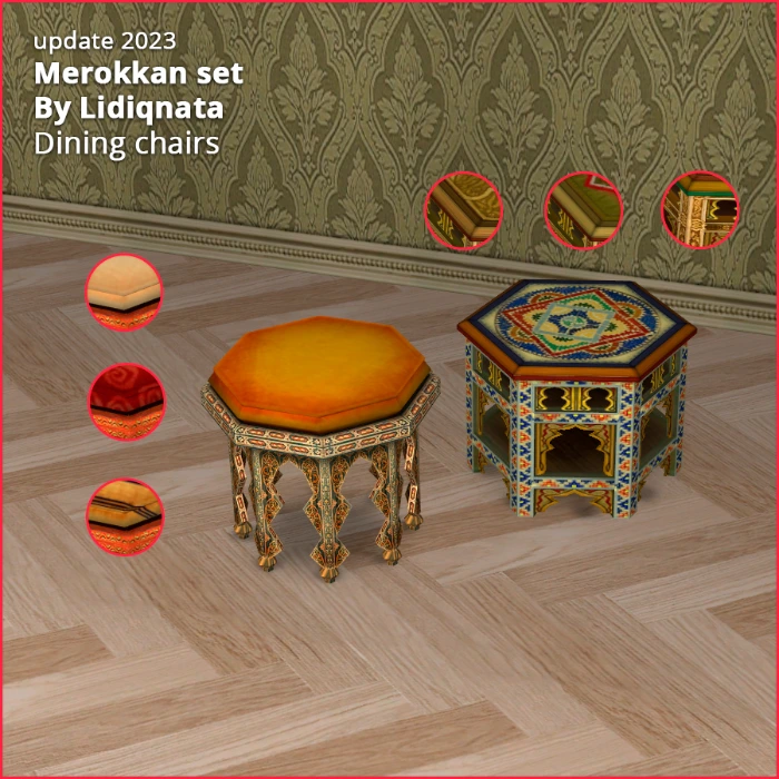 merokkan dining chairs y Lidiqnata for the sims 2