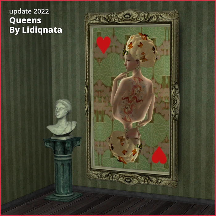 queen of hearts painting y Lidiqnata for the sims 2