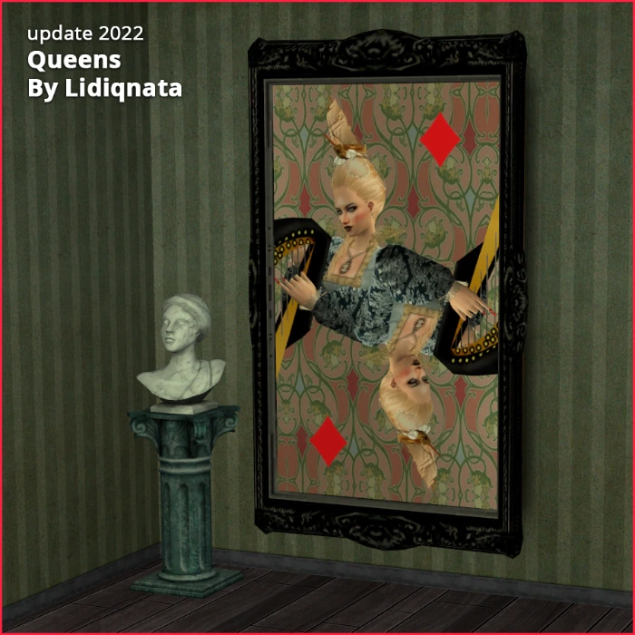 queen of diamonds painting y Lidiqnata for the sims 2