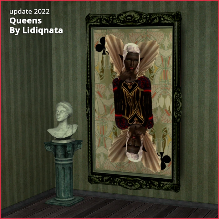 queen of clubs painting y Lidiqnata for the sims 2
