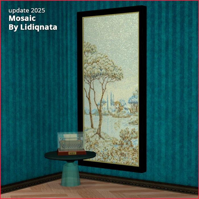 mosaic glamorous life painting by Lidiqnata for the sims 2
