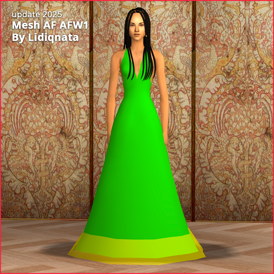 af mesh arise africa fashion week dress 4 by lidiqnata for sims 2