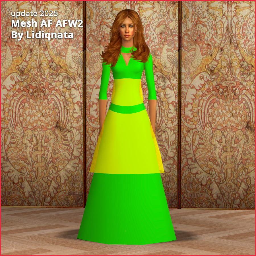 af mesh arise africa fashion week dress 4 by lidiqnata for sims 2