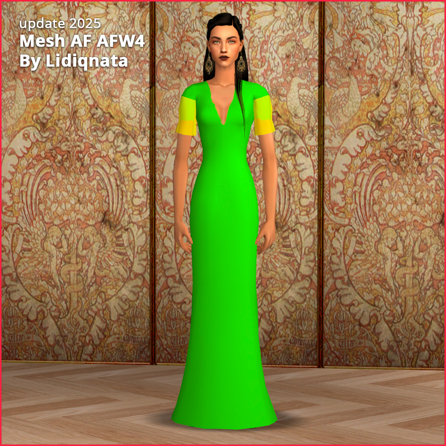 af mesh arise africa fashion week dress 4 by lidiqnata for sims 2