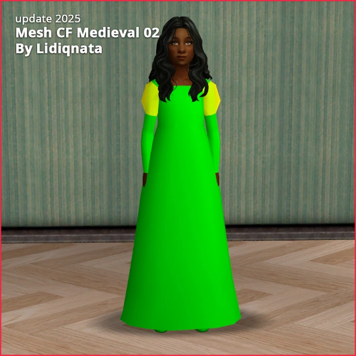 cf mesh medieval gown 02 by lidiqnata for sims 2