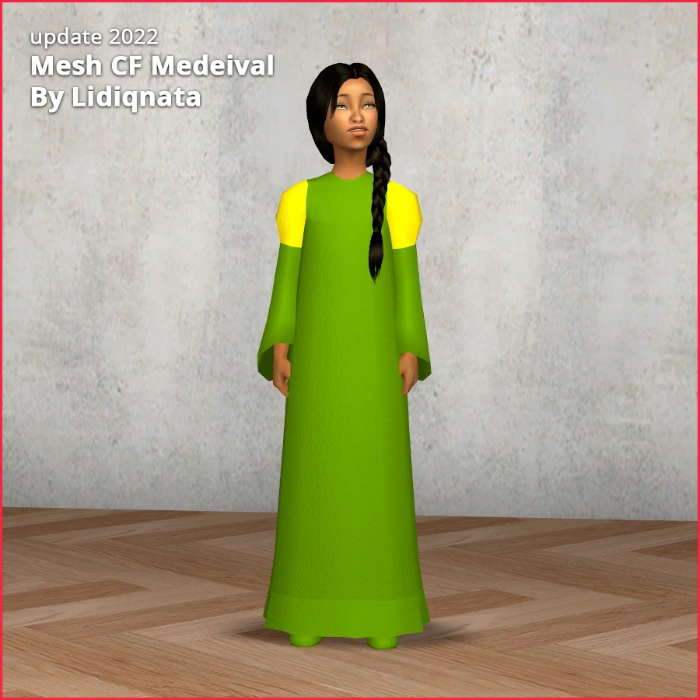 cf mesh medieval gown by lidiqnata for sims 2