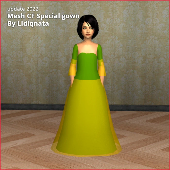 cf mesh special gown by lidiqnata for sims 2