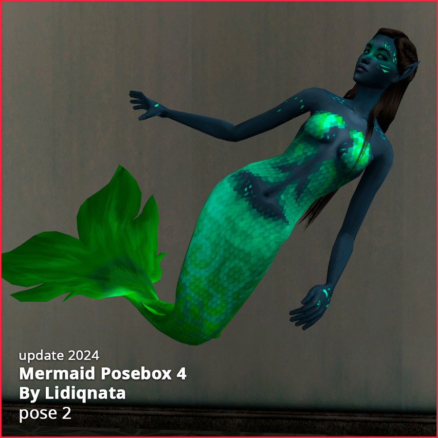 mermaid posebox 04 by lidiqnata for sims 2