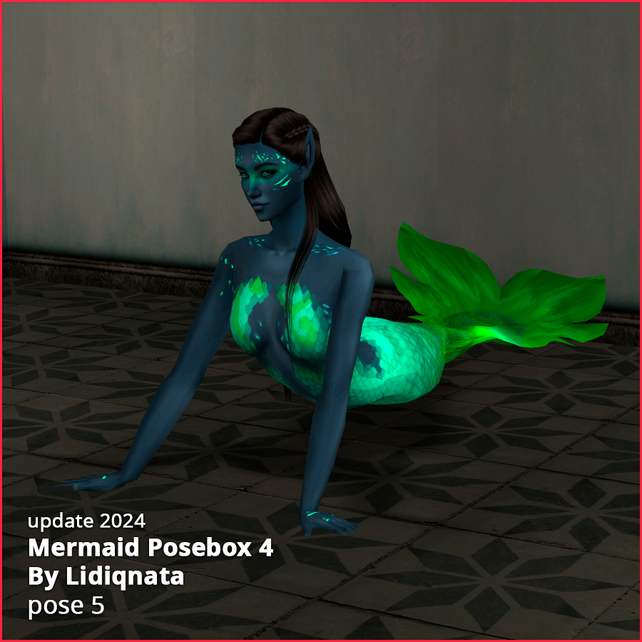 mermaid posebox 04 by lidiqnata for sims 2