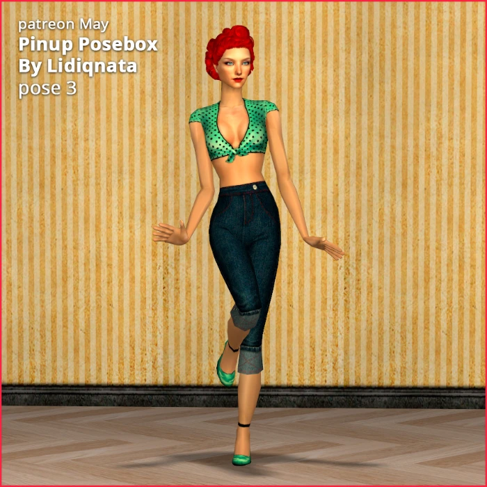 pinup box pose 3 by lidiqnata for sims 2