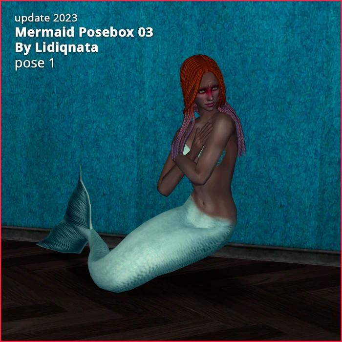 mermaid posebox 03 by lidiqnata for sims 2 pose 1