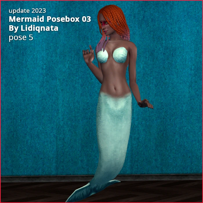mermaid posebox 03 by lidiqnata for sims 2 pose 5