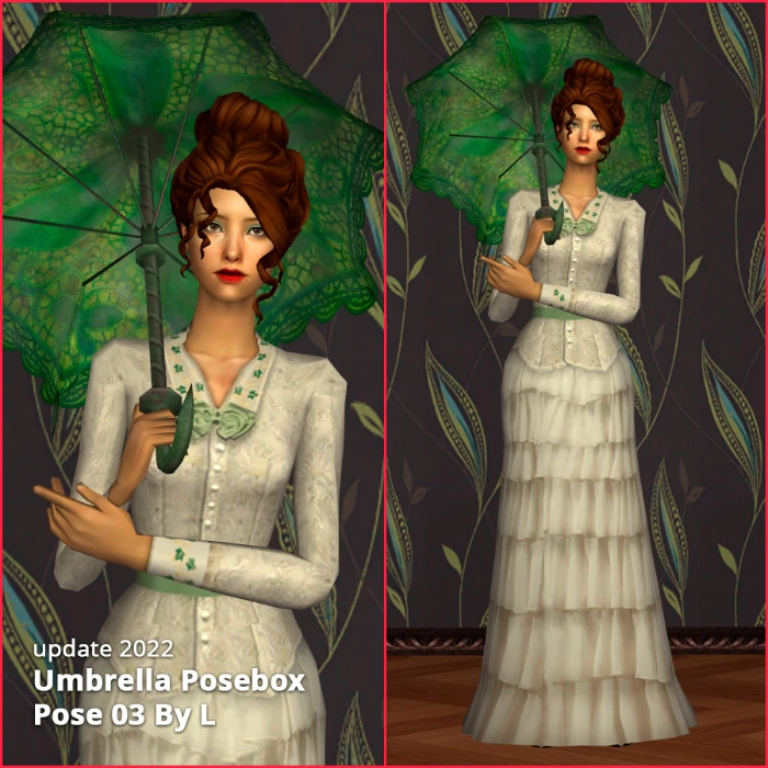 umbrella pose 3 by lidiqnata for sims 2