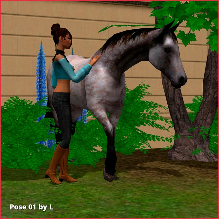 horse pose 01 by lidiqnata for sims 2