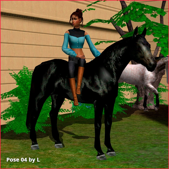 horse pose 04 by lidiqnata for sims 2