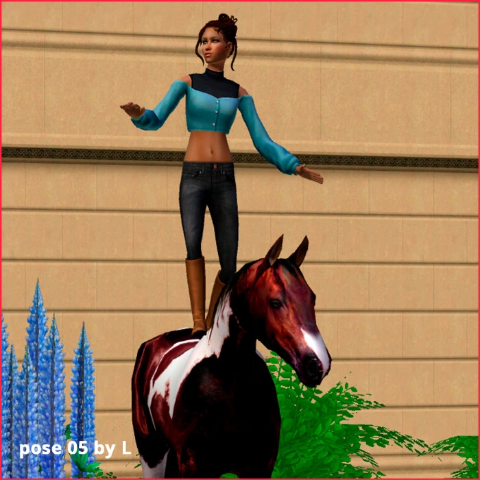 horse pose 05 by lidiqnata for sims 2