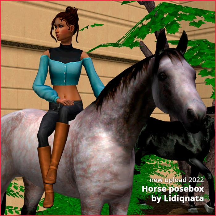 horse posebox by lidiqnata for sims 2