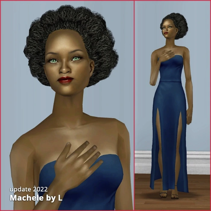 Machele sim model by lidiqnata for sims 2