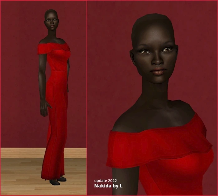 Nakida sim model by lidiqnata for sims 2