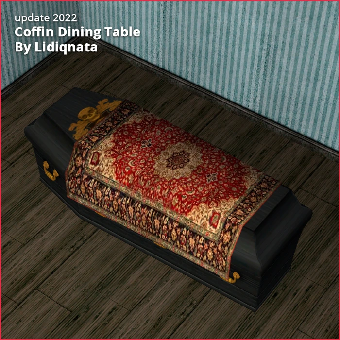 coffin dining table by lidiqnata for sims 2