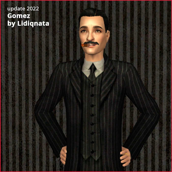 gomez addams close up 1 by lidiqnata for sims 2
