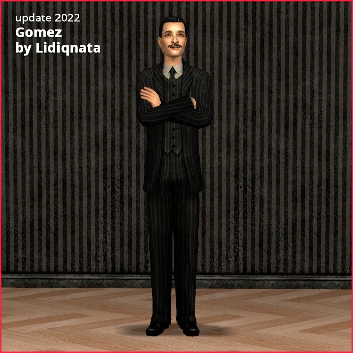 gomez addams whole look by lidiqnata for sims 2