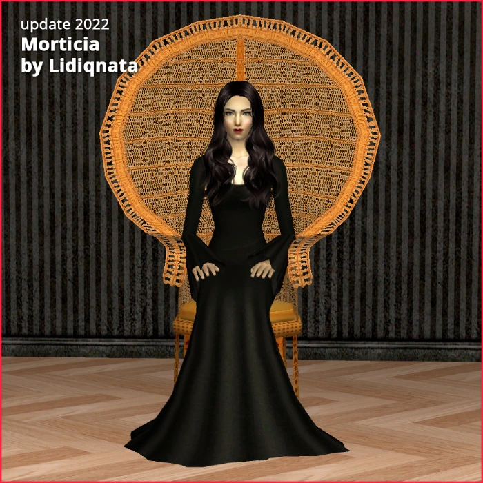 morticia addams by lidiqnata for sims 2