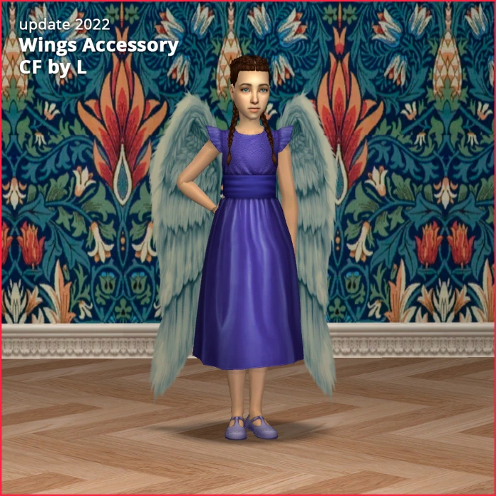 Angels themed wings cf blue by lidiqnata for sims 2