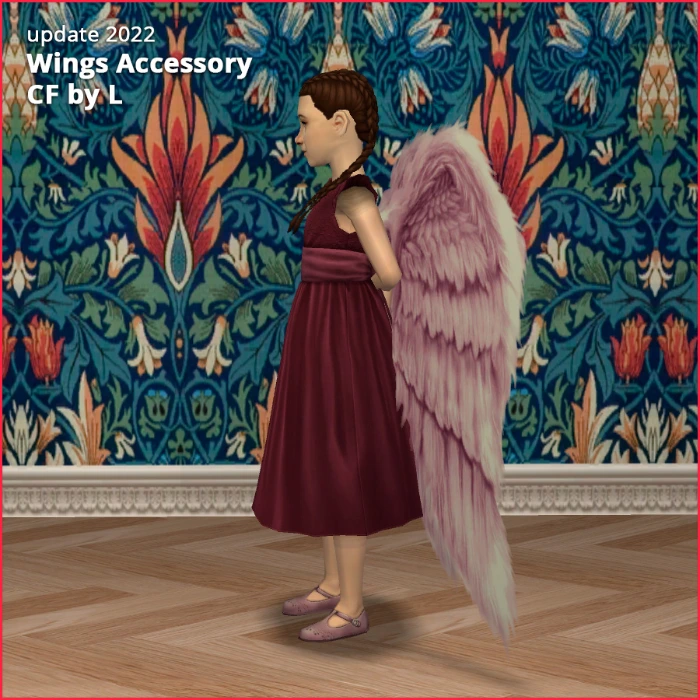 Angels themed wings cf pink sides by lidiqnata for sims 2