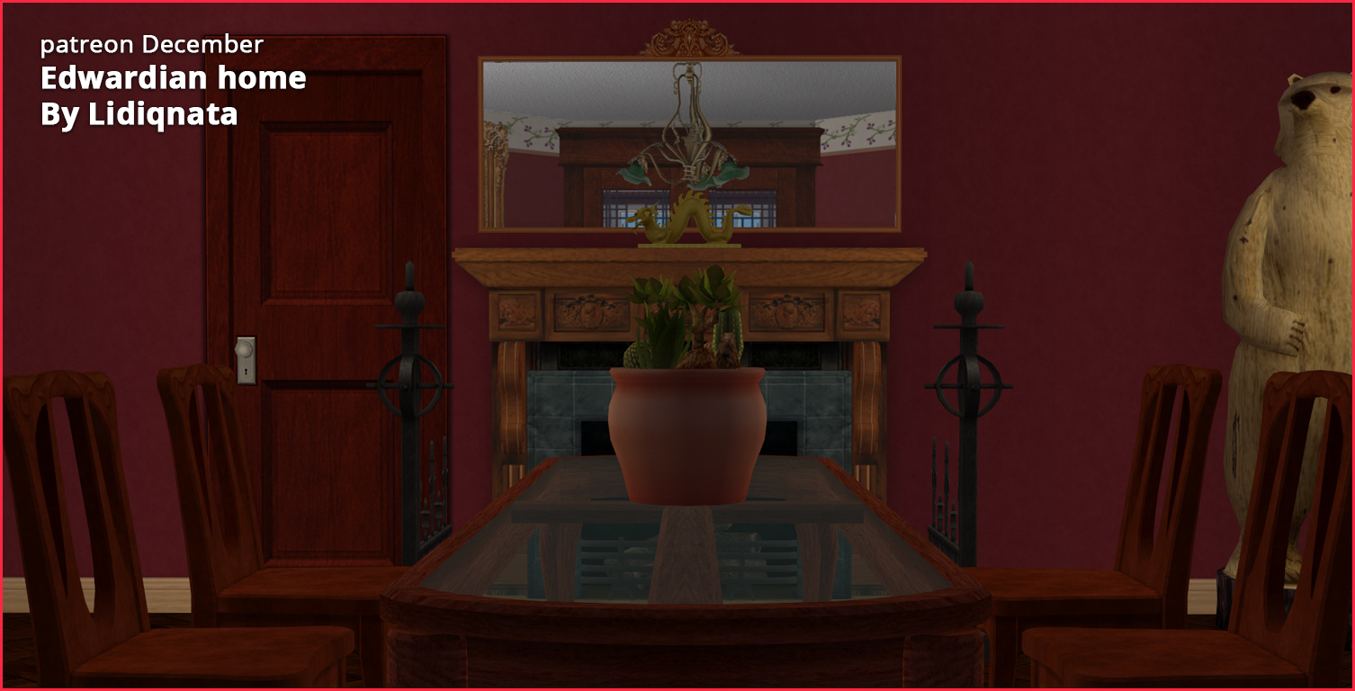 december edwardian patreon set by lidiqnata for sims 2