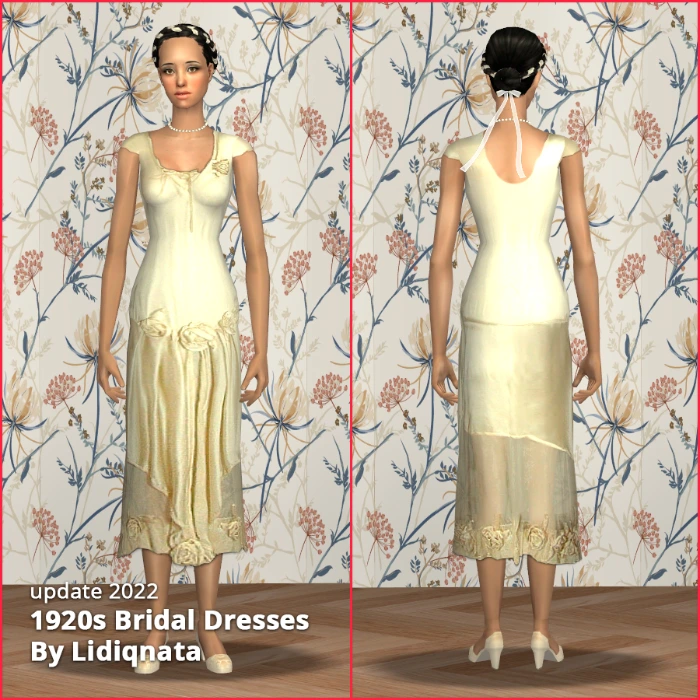 wedding set dress 1 by lidiqnata for sims 2