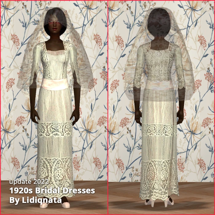 wedding set dress 2 by lidiqnata for sims 2