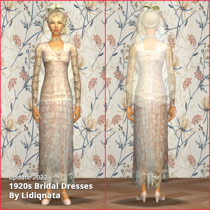 wedding set dress 3 by lidiqnata for sims 2