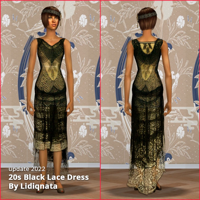 20s long flapper dresses by lidiqnata for sims 2