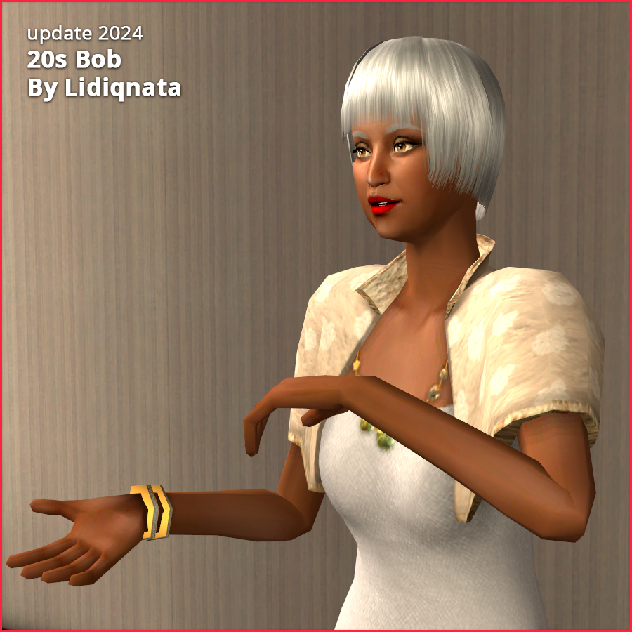 20s bob hair mesh by lidiqnata for sims 2