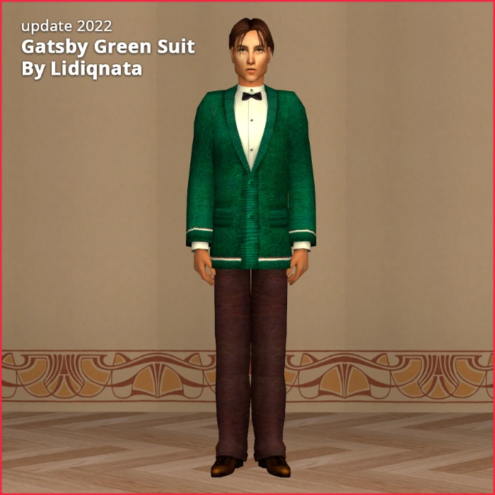 am great gatsby green outfit by lidiqnata sims 2